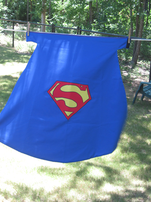 *Make a superhero cape with a pattern from My Own Road.